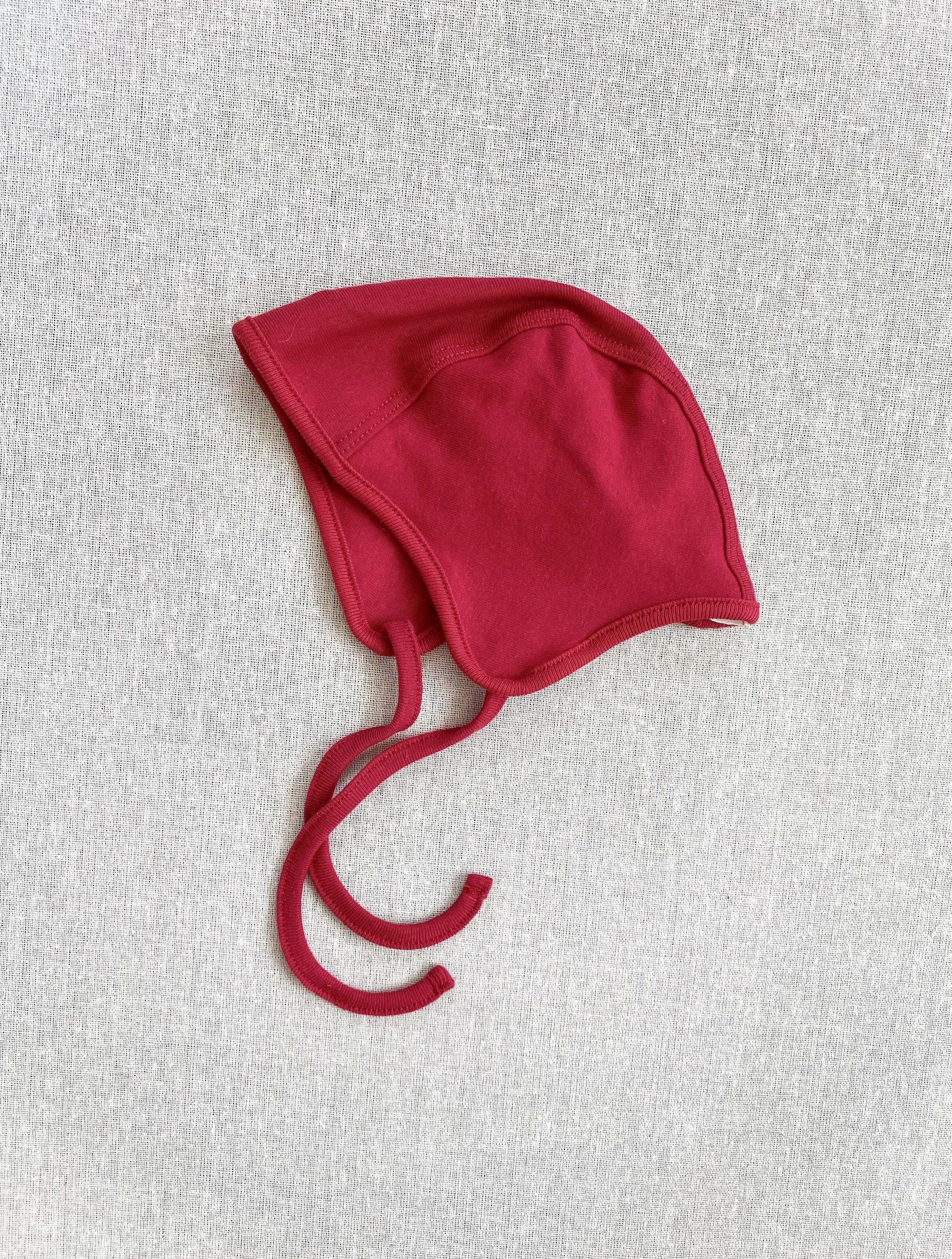 organic cotton bonnet - scarlet