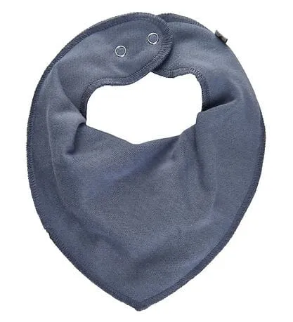 Organic Cotton Scarf Bib - Blue Granite