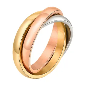 Reriti Intensity 18K gold plated 3 color Twisted Finger Ring