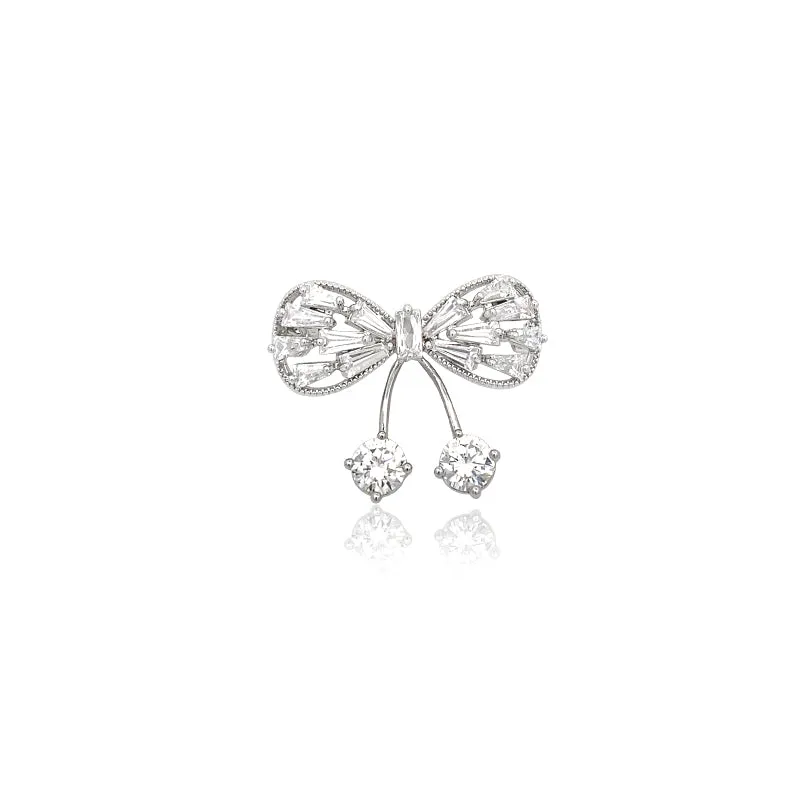 Ribbon Cubic Zirconia Brooch