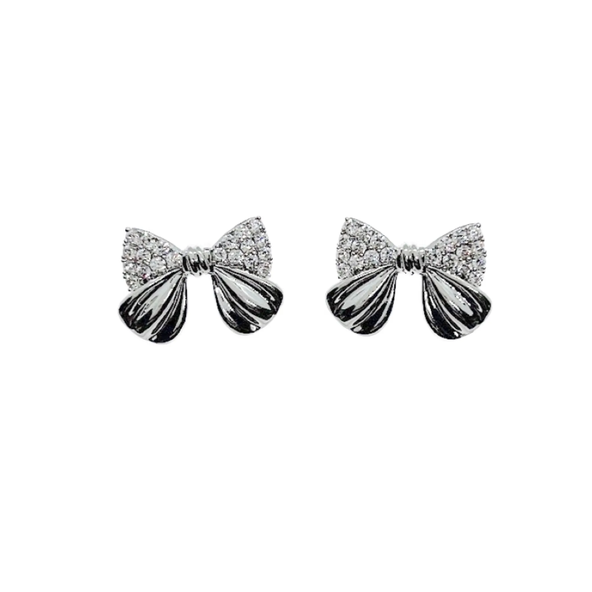 Ribbon Cubic Zirconia Earrings