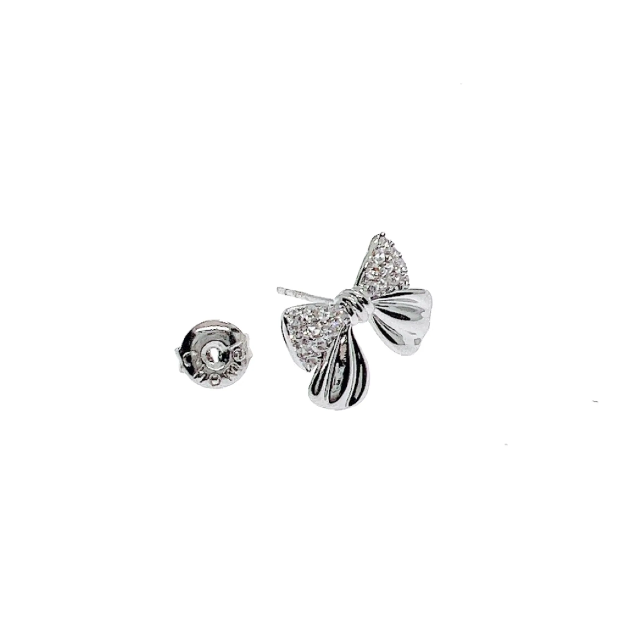 Ribbon Cubic Zirconia Earrings