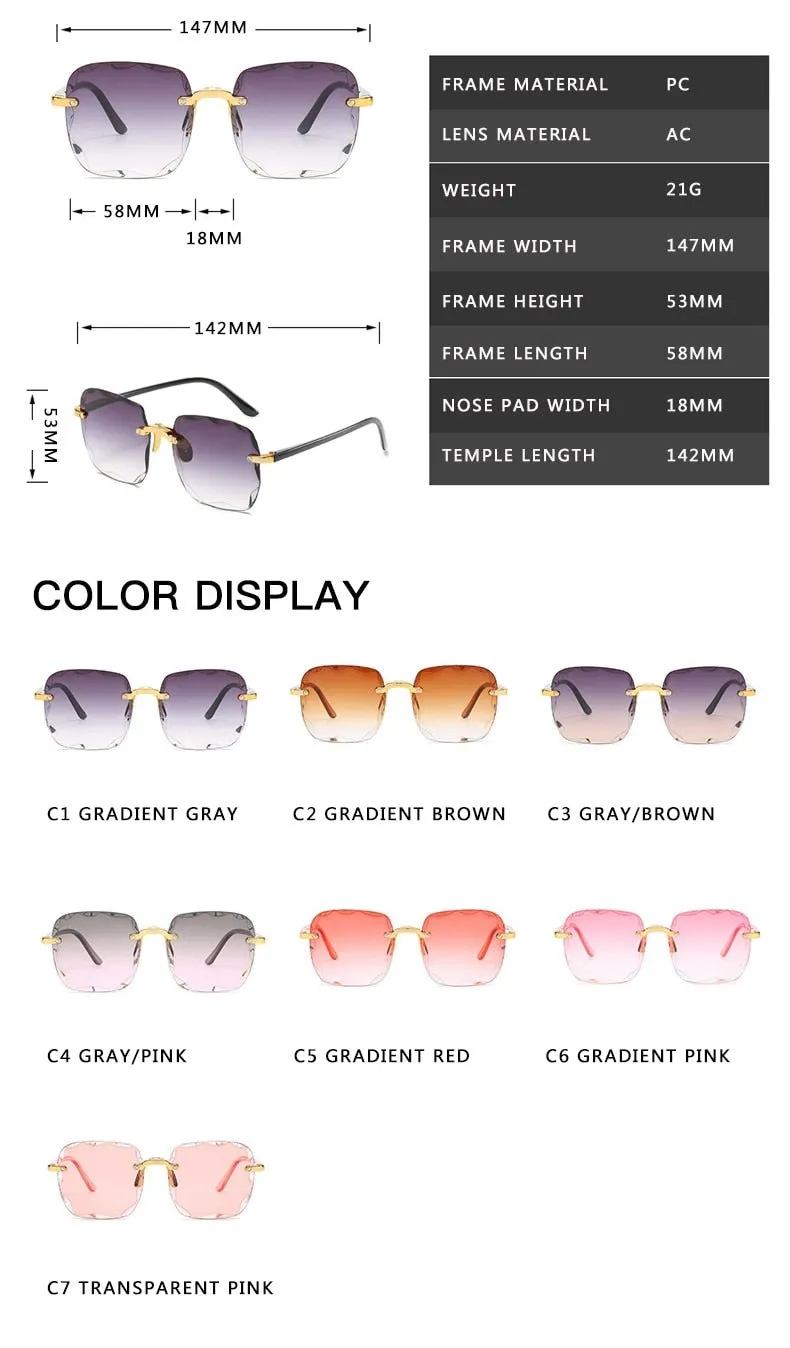 Rimless Sunglasses