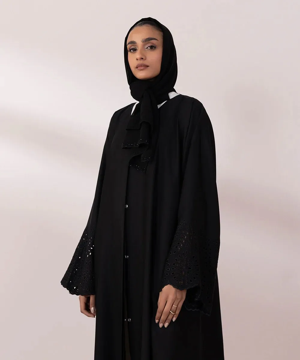 Sapphire Embroidered Nida Abaya Set SAP161