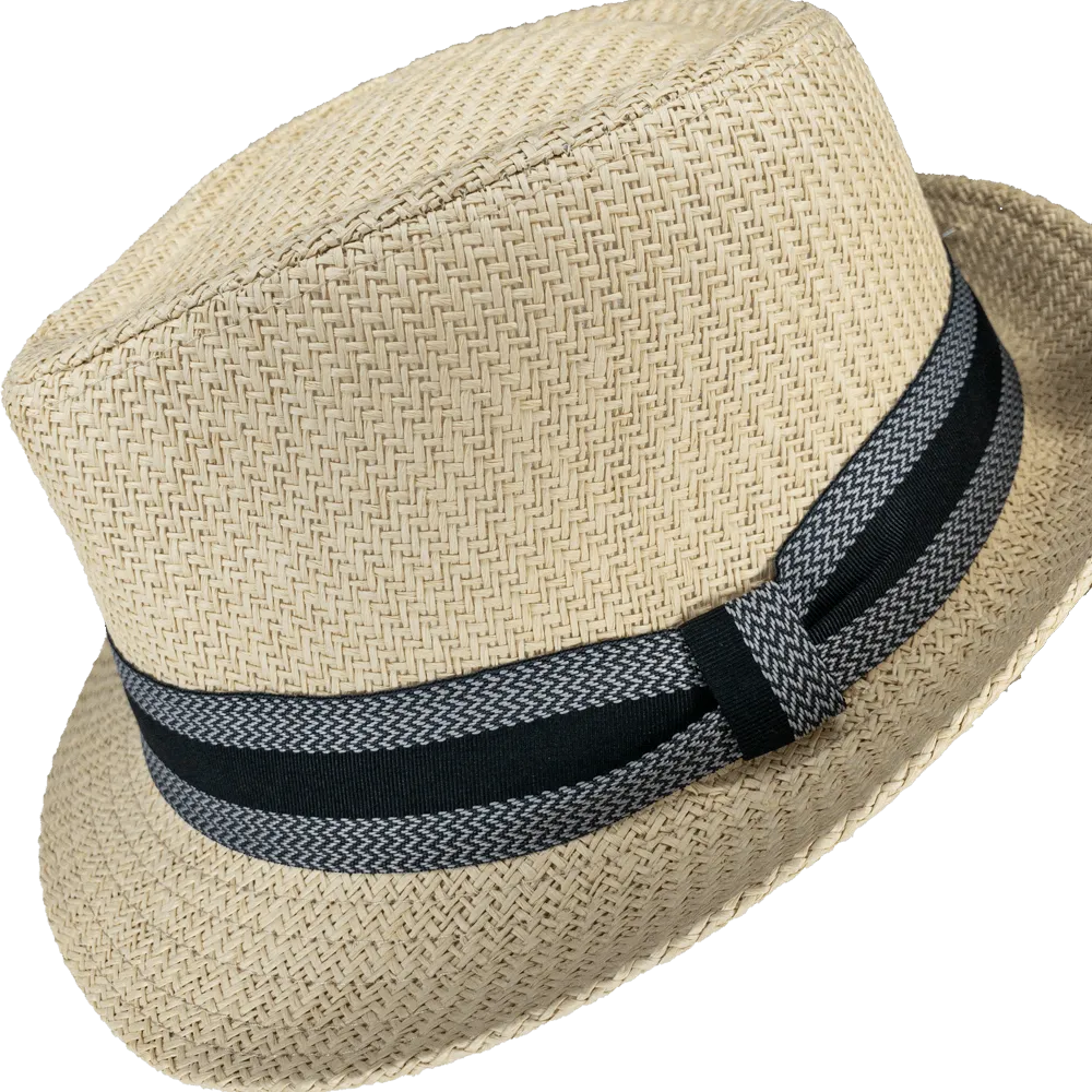 Scala Trilby Hats-SM704-Black & Natural