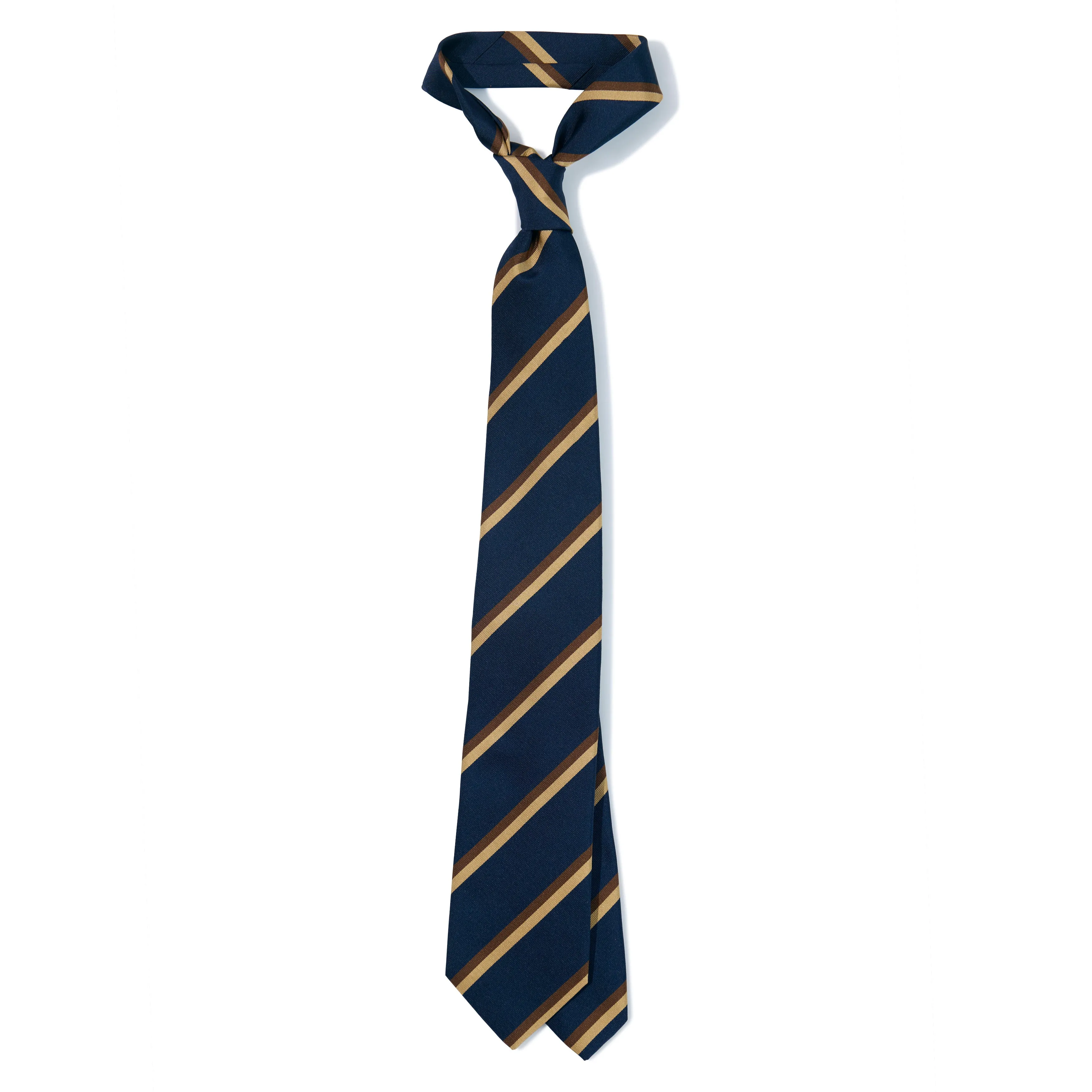 Silk Double Stripe Tipped Tie