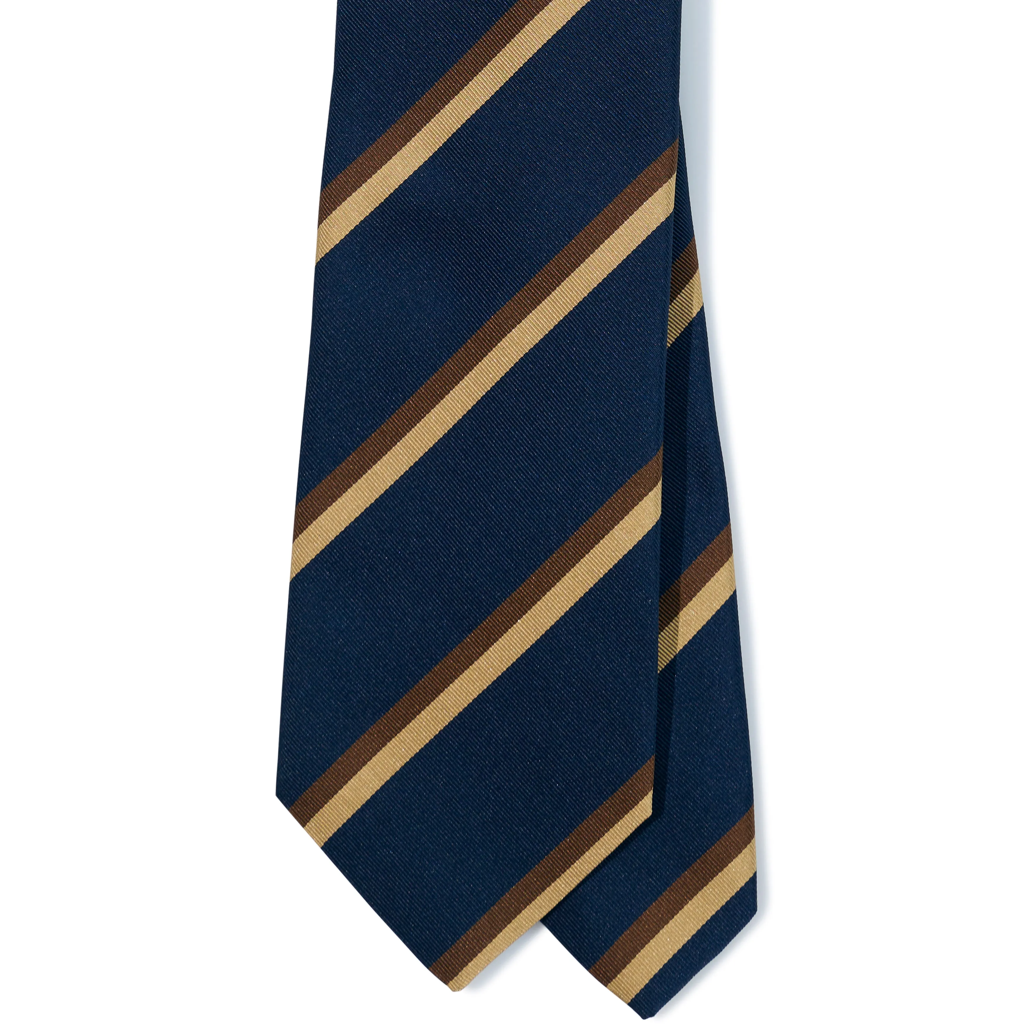 Silk Double Stripe Tipped Tie