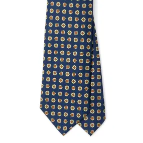 Silk Madder Print Tipped Tie