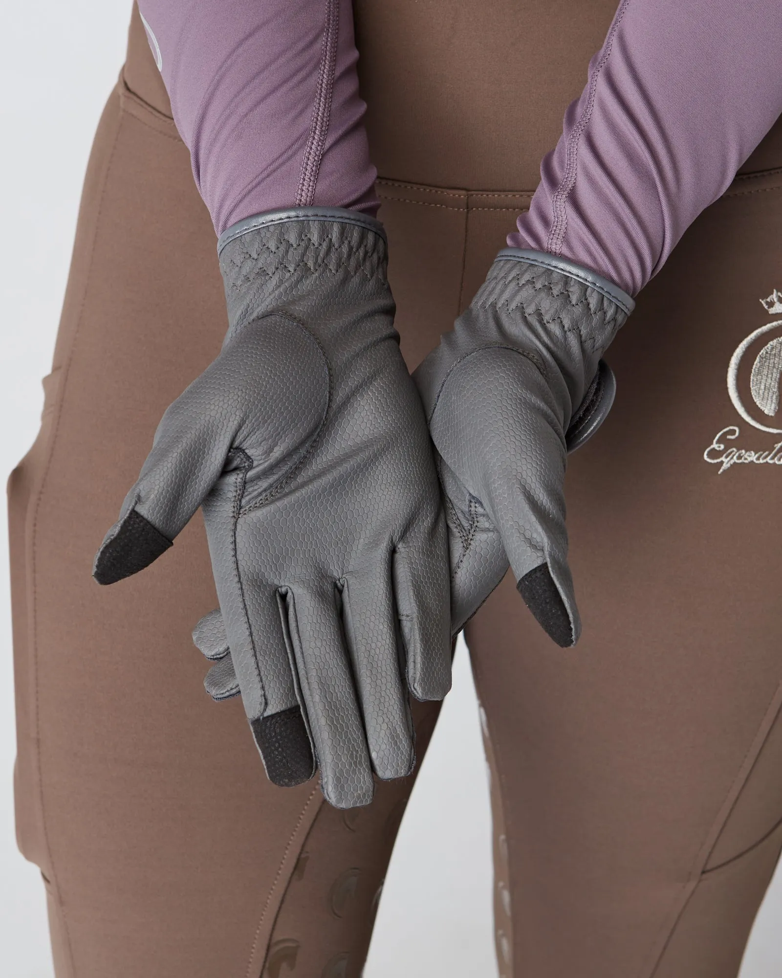 SmartGrip Horse Riding Gloves - GREY