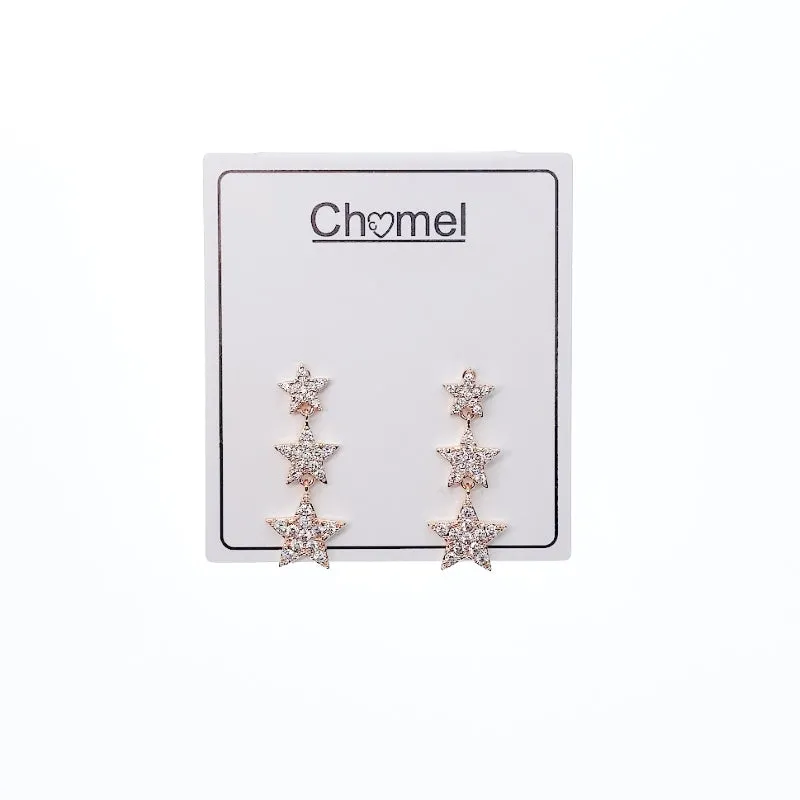 Star Cubic Zirconia Stud Earrings