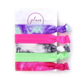 Tie Dye Hair Ties - Set of 5