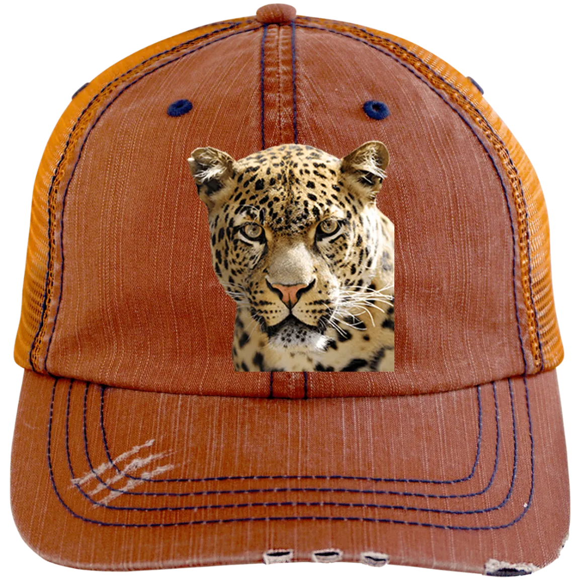 tyger1 6990 Distressed Unstructured Trucker Cap