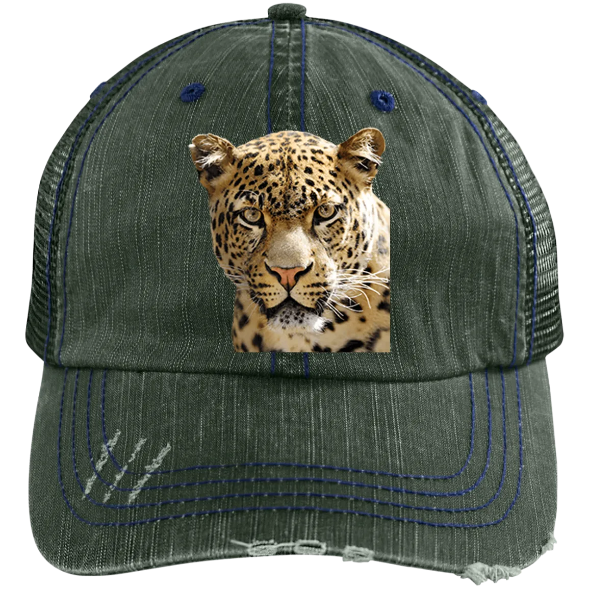 tyger1 6990 Distressed Unstructured Trucker Cap