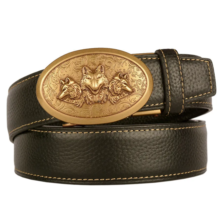 Various Design | Mens Leather Belt with Automatic Buckle Nickel Free Luxury Gift