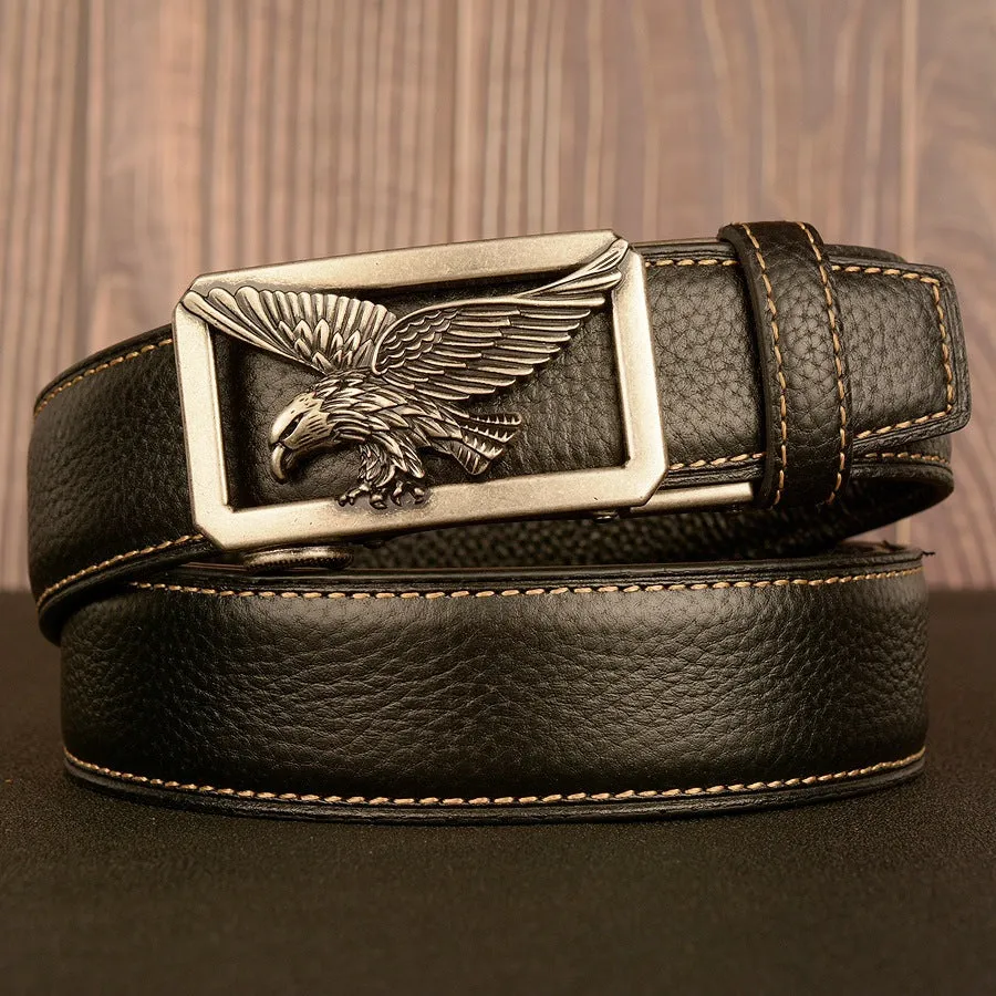 Various Design | Mens Leather Belt with Automatic Buckle Nickel Free Luxury Gift