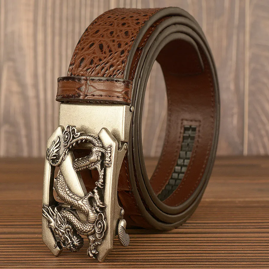 Various Design | Mens Leather Belt with Automatic Buckle Nickel Free Luxury Gift