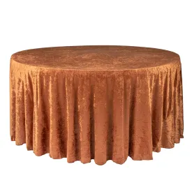 Velvet 132" Round Tablecloth - Terracotta