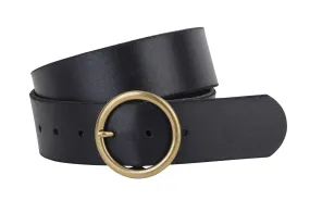 Wide Copper Circle Buckle Belt